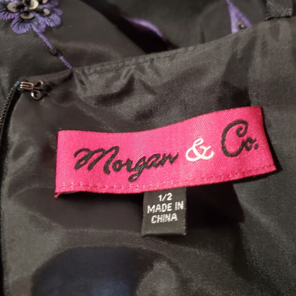 Vtg Y2K Morgan & Co Beaded Fairy Grunge Whimsigoth Fit & Flare Dress Sz 1/2 Prom - Picture 10 of 15